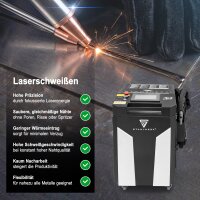 STAHLWERK Laser-Schweißgerät WCD 1500 Laser Pro mit 1500 W | 3-in-1-Laser-Schweißanlage zum Schweißen, Schneiden und Reinigen | Handgeführtes Schweißsystem mit CW-Faserlaser | Laserklasse 4 | 230 V