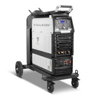STAHLWERK Schweißgerät AC/DC WIG 315 Puls Pro – wassergekühltes 315 A Industrieschweißgerät mit 1,6 kW Wasserkühlung, AC/DC Puls, MMA/E-Hand, Spot, HF- und Lift-TIG-Zündung, digitales Display, 400 V