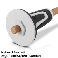 STAHLWERK Flachmeißel | Spitzmeißel 4er Set Gold 300 mm Handmeißel aus gehärtetem Stahl zum professionellen Meißeln von Metall, Stein, Holz, Beton, Fliesen und Kunststoffen