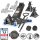 STAHLWERK WHB-73 ST Car Jack | 3 t Lifting Capacity | Double-Piston | 73-500 mm Lift Height | Extra-Low-Profile Vehicle Jack | Hydraulic Jack | Blue Silent Casters | 2 Rubber Pads | 2 Support Stands