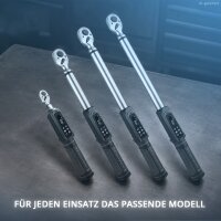 STAHLWERK Digitaler Drehmomentschlüssel 0,5-30 Nm 1/4"-Aufnahme | 72 Zähne | 265 mm | mit Eichzertifikat | Umschaltknarre | Ratschenschlüssel | Ratsche | LED-Anzeige und Transportbox
