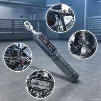 STAHLWERK Digitaler Drehmomentschlüssel 0,5-30 Nm 1/4"-Aufnahme | 72 Zähne | 265 mm | mit Eichzertifikat | Umschaltknarre | Ratschenschlüssel | Ratsche | LED-Anzeige und Transportbox