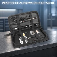 STAHLWERK Digitales Lötkolben-Set 80 W | 180-500 °C | LCD-Display, Keramik-Heizelement, Temperaturkalibrierung und Speicherfunktion | für Weichlötarbeiten