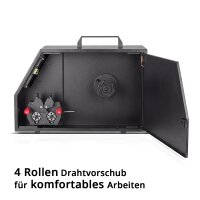 STAHLWERK Laser-Schweißgerät WCD 1500 Laser Pro Vollausstattung mit 1500 W | 3-in-1-Laser-Schweißanlage zum Schweißen, Schneiden und Reinigen | Handgeführtes Schweißsystem mit CW-Faserlaser | Laserklasse 4 | 230 V