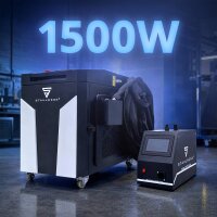 STAHLWERK Laser-Schweißgerät WCD 1500 Laser Pro Vollausstattung mit 1500 W | 3-in-1-Laser-Schweißanlage zum Schweißen, Schneiden und Reinigen | Handgeführtes Schweißsystem mit CW-Faserlaser | Laserklasse 4 | 230 V