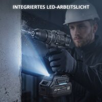 STAHLWERK Akumulatorowa wiertarko-wkrętarka udarowa KALLE | System 20 V | Moment obrotowy 65 Nm | 2-biegowa przekładnia | Szybkozaciskowy uchwyt wiertarski 13 mm | Bezszczotkowy
