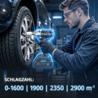 STAHLWERK Akumulatorowa wkrętarka udarowa OTTO | System 20 V | Moment obrotowy 550 Nm | Uchwyt narzędziowy 1/2 cala | Akumulatorowa wkrętarka udarowa do warsztatu, montażu i motoryzacji | Bezszczotkowa