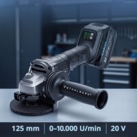 STAHLWERK WILLI akku-vinkelsliber | 20 volt-system | 125 mm skivediameter | M14-spindel | børsteløs | akku til slibning, skæring og polering