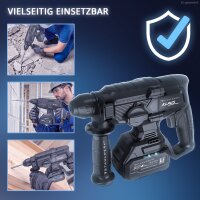 STAHLWERK batteridrevet borhammer KLAUS | 20 volt-system | 24 mm borediameter | Boring, slagboring og mejsling | Batteridrevet borhammer til beton og cement | Børsteløs | SDS