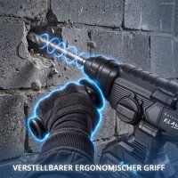 STAHLWERK batteridrevet borhammer KLAUS | 20 volt-system | 24 mm borediameter | Boring, slagboring og mejsling | Batteridrevet borhammer til beton og cement | Børsteløs | SDS