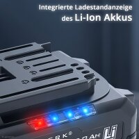 STAHLWERK-batteri WHB-2040 med 20 V, 4 Ah og 80 Wh | Li-ion-batteri med indbygget 4-LED-ladestandsindikator, testknap, ekstra batteri