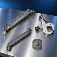 STAHLWERK FlexArm-Schweißspannvorrichtung D16 Base | Dritte Hand, Greifarm, Schwenkarm | Schweißtische 16mm Lochsystem | 13,6kg Tragkraft | Teilabstützung | Reichweite 203-635mm | Schweißtisch-Zubehör