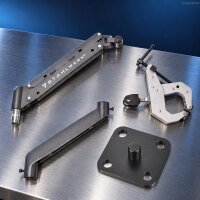 STAHLWERK FlexArm-Schweißspannvorrichtung D22 Base | Dritte Hand, Greifarm, Schwenkarm | Schweißtische 22mm Lochsystem | 13,6kg Tragkraft | Teilabstützung | Reichweite 203-635mm | Schweißtisch-Zubehör