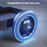 STAHLWERK Schweißwagen für Schweißgeräte und Plasmaschneider | 1,2 mm Stahlblech | 3 Ablageebenen | Für 10- und 20-Liter-Gasflaschen | Spanngurt