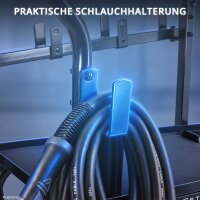 STAHLWERK Schweißwagen für Schweißgeräte und Plasmaschneider | 1,2 mm Stahlblech | 610 x 280 mm Stellfläche | Gasflaschenhalter mit doppelter Gurtsicherung