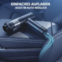 STAHLWERK batteridrevet bilstøvsuger WVC-704 ST | To sugeindstillinger med op til 12.000 Pa og 80 W | HEPA-filter | Udblæsningsfunktion, 0,1 l støvbeholder og USB Type-C-port | Trådløs | 4 sugedyser
