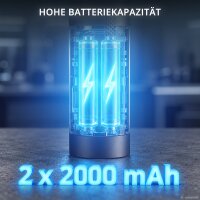 STAHLWERK Mini Akku Autostaubsauger WVC-705 ST | Zwei Saugstufen bis 12.000 Pa und 80 W | HEPA-Filter, 0,1-L-Staubbehälter | USB Typ-C Anschluss | Kabellos | 3 Saugdüsen
