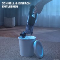 STAHLWERK batteridrevet bilstøvsuger WVC-706 ST | To sugeindstillinger op til 12.000 Pa med 45 W og 90 W | HEPA-filter | Blæserfunktion, lampe og 0,35 l støvbeholder | USB Type-C-tilslutning | Trådløs | 5 sugedyser