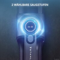STAHLWERK batteridrevet bilstøvsuger WVC-706 ST | To sugeindstillinger op til 12.000 Pa med 45 W og 90 W | HEPA-filter | Blæserfunktion, lampe og 0,35 l støvbeholder | USB Type-C-tilslutning | Trådløs | 5 sugedyser