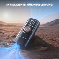 STAHLWERK batteridrevet dækkompressor ELP-19 ST | Trådløs minikompressor | 10,3 bar (150 psi) | 6.000 mAh batteri | LED-display | Bærbar dækpumpe | Powerbank med nødlys til bil, motorcykel og fritid