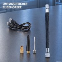 STAHLWERK Mini-dækpumpe ELP-15 ST | 9,6 bar (140 psi) | 1.100 mAh batteri | LED-display | Bærbar dækpumpe med automatisk slukning | Elektrisk dækpumpe til motorcykel, bil og fritid