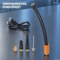 STAHLWERK Elektrisk luftpumpe og powerbank ELP-17 ST | 60 W | 4.000 mAh | 10,3 bar (150 psi) | LED | USB-C-opladningsindgang | USB-A-powerbank-udgang | Oppumpningsfunktioner til cykel, motorcykel, bil og bold