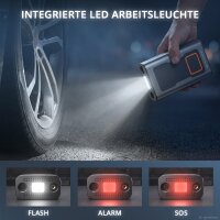 STAHLWERK Elektrisk luftpumpe og powerbank ELP-17 ST | 60 W | 4.000 mAh | 10,3 bar (150 psi) | LED | USB-C-opladningsindgang | USB-A-powerbank-udgang | Oppumpningsfunktioner til cykel, motorcykel, bil og bold