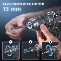 STAHLWERK Akku-Schlagbohrschrauber KALLE ohne Akku | Akkuschrauber | Akkubohrer | Bohrschrauber | 20 Volt-System | 65 Nm Drehmoment | 2-Gang-Getriebe | 13 mm Schnellspannbohrfutter  | Brushless