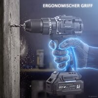 STAHLWERK Akku-Schlagbohrschrauber KALLE ohne Akku | Akkuschrauber | Akkubohrer | Bohrschrauber | 20 Volt-System | 65 Nm Drehmoment | 2-Gang-Getriebe | 13 mm Schnellspannbohrfutter  | Brushless