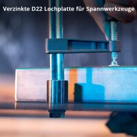 STAHLWERK Schweißtisch Set 91,5 x 45,7 cm | D22 Lochsystem | DIY-Bausatz mit 2,5 mm Arbeitsplatte aus Stahl und 200 kg Tragkraft | FlexArm-Schweißspannvorrichtung D22 Base mit 13,6 kg Tragfähigkeit