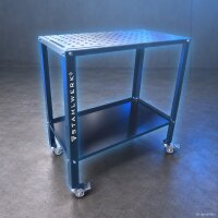 STAHLWERK Schweißtisch Set 91,5 x 45,7 cm | D22 Lochsystem | DIY-Bausatz mit 2,5 mm Arbeitsplatte aus Stahl und 200 kg Tragkraft | FlexArm-Schweißspannvorrichtung D22 Base mit 13,6 kg Tragfähigkeit
