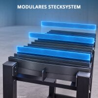 STAHLWERK Plasmaschneidtisch | 985 x 400 mm Arbeitsfläche | 200 kg Tragfähigkeit | Auffangwanne, Schneidauflagen, höhenverstellbare Füße | 856 mm Gesamthöhe