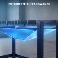 STAHLWERK Plasmaschneidtisch | 985 x 400 mm Arbeitsfläche | 200 kg Tragfähigkeit | Auffangwanne, Schneidauflagen, höhenverstellbare Füße | 856 mm Gesamthöhe