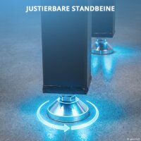 STAHLWERK Plasmaschneidtisch | 985 x 400 mm Arbeitsfläche | 200 kg Tragfähigkeit | Auffangwanne, Schneidauflagen, höhenverstellbare Füße | 856 mm Gesamthöhe