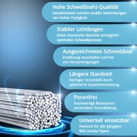 STAHLWERK Schweißstäbe ER4043Si5 Aluminium hochlegiert / Ø 1,6 mm x 500 mm / 1,0 kg WIG Schweißzusatz
