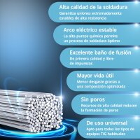STAHLWERK Varillas de soldadura TIG ER4043Si5 aluminio alta aleación / Ø 1,6 mm x 500 mm / 1,0 kg / caja de almacenamiento incluida