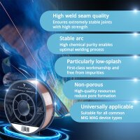 STAHLWERK MIG MAG drut spawalniczy ER70S-6 SG2 Ø 0,8 mm S200/D200 rolka drutu 5 kg