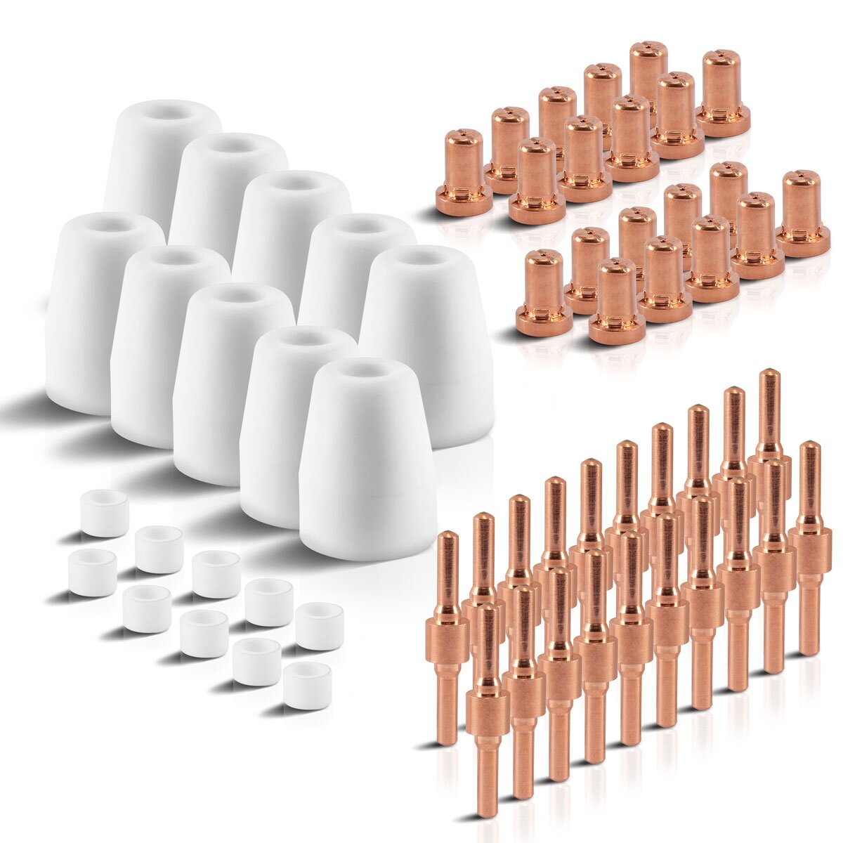 Lot De 65 Embouts Et Électrodes De Coupe Plasma PT-31 - Pour Torches Parkside, Mitech...