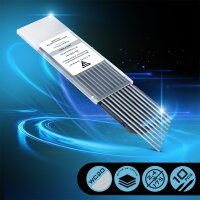STAHLWERK 10 x électrodes de soudage TIG tungstène 2,4 x 175 mm WC20 sans thorium - aiguilles TIG universelles pour acier, inox, alu, cuivre, gris, 10 pcs.