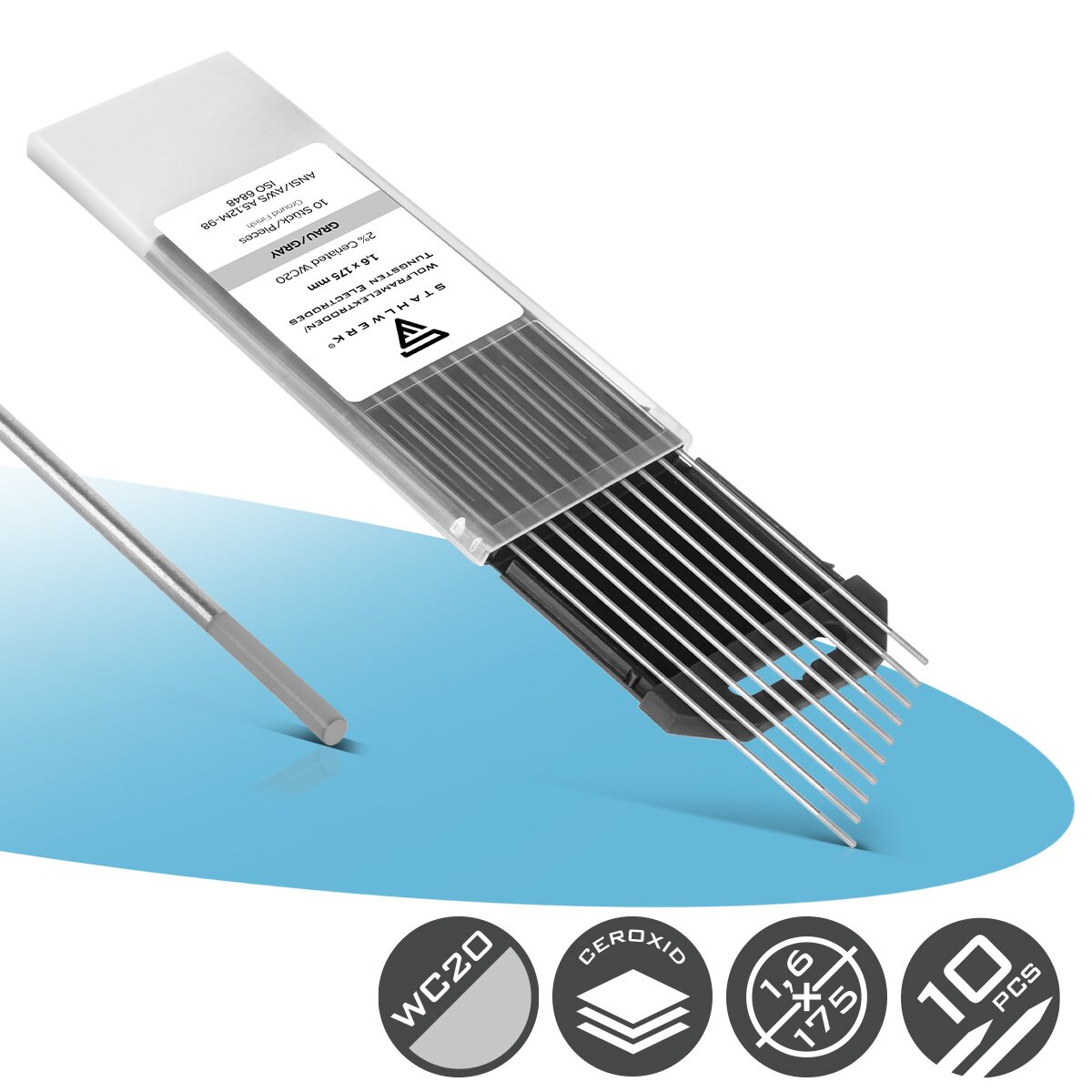 welderbase WIG Elektroden Schwarz WL10 | Wolframelektroden welderbase WIG Elektroden Schwarz WL10 | Wolframelektroden