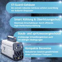 STAHLWERK DC WIG 200 ST IGBT - Vollaustattung Set - Kombi WIG Schwei&szlig;ger&auml;t mit 200 A und MMA, Schwei&szlig;en von Stahl, Edelstahl uvm. (kein ALU-Schwei&szlig;en)