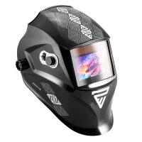 Fully automatic real colour welding helmet with 3 in 1 function STAHLWERK ST-550L black shiny