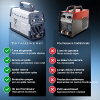 STAHLWERK Poste &agrave; souder DC TIG 200 ST IGBT / Poste &agrave; souder combin&eacute; 2 en 1 avec fonction MMA / E-Hand / Poste &agrave; souder TIG combin&eacute;