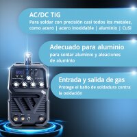 STAHLWERK AC/DC TIG 200 ST Soldadora IGBT / Soldadora combinada / Soldadora combinada con 200 A TIG &amp; MMA, apta para aluminio