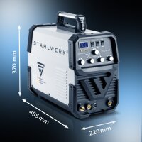 STAHLWERK AC/DC TIG 200 ST IGBT Combination Welder with 200 Amp TIG MMA, Aluminum Welding