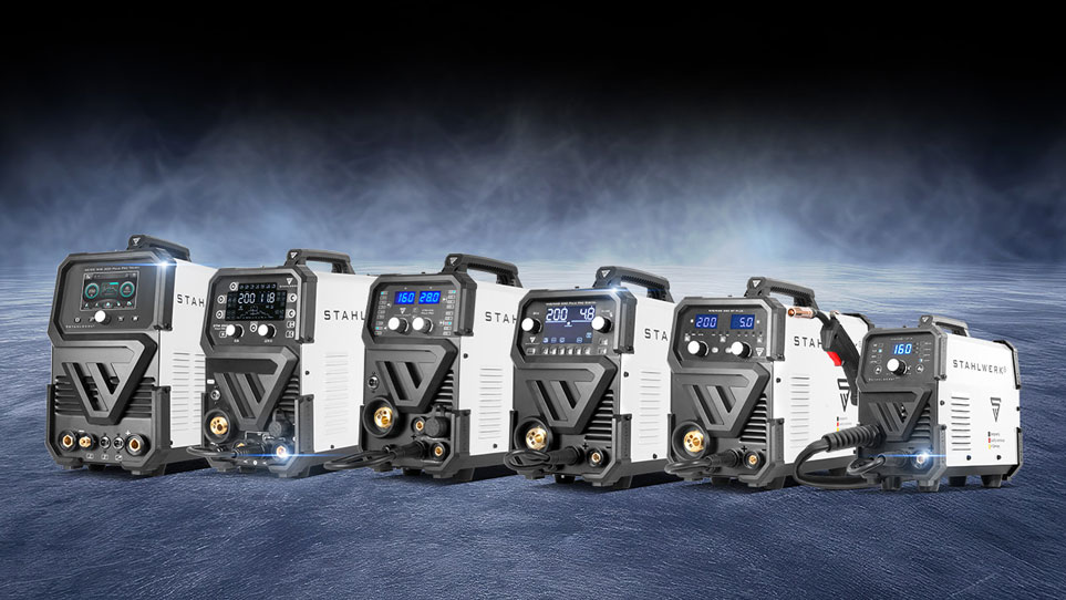 Sechs leistungsstarke STAHLWERK Schweißgeräte zum Vorbestellen