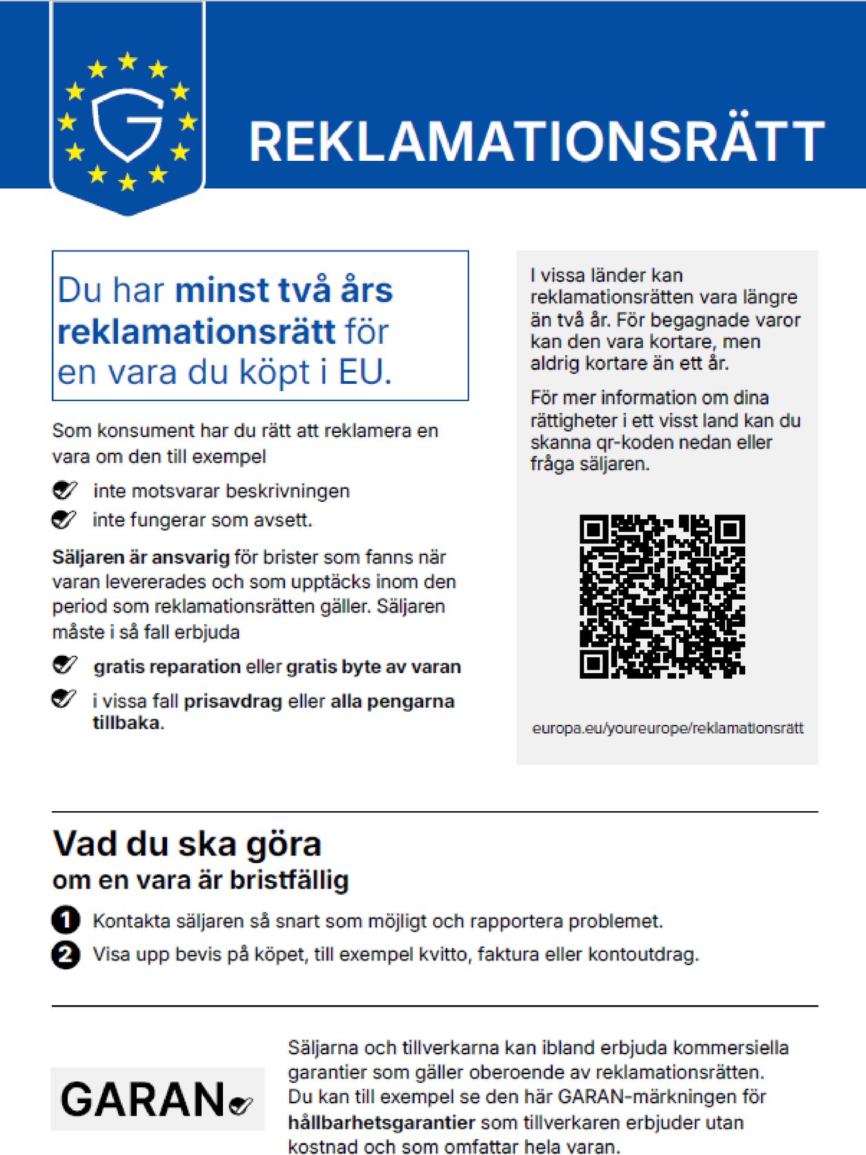 Lagstadgad reklamationsrätt