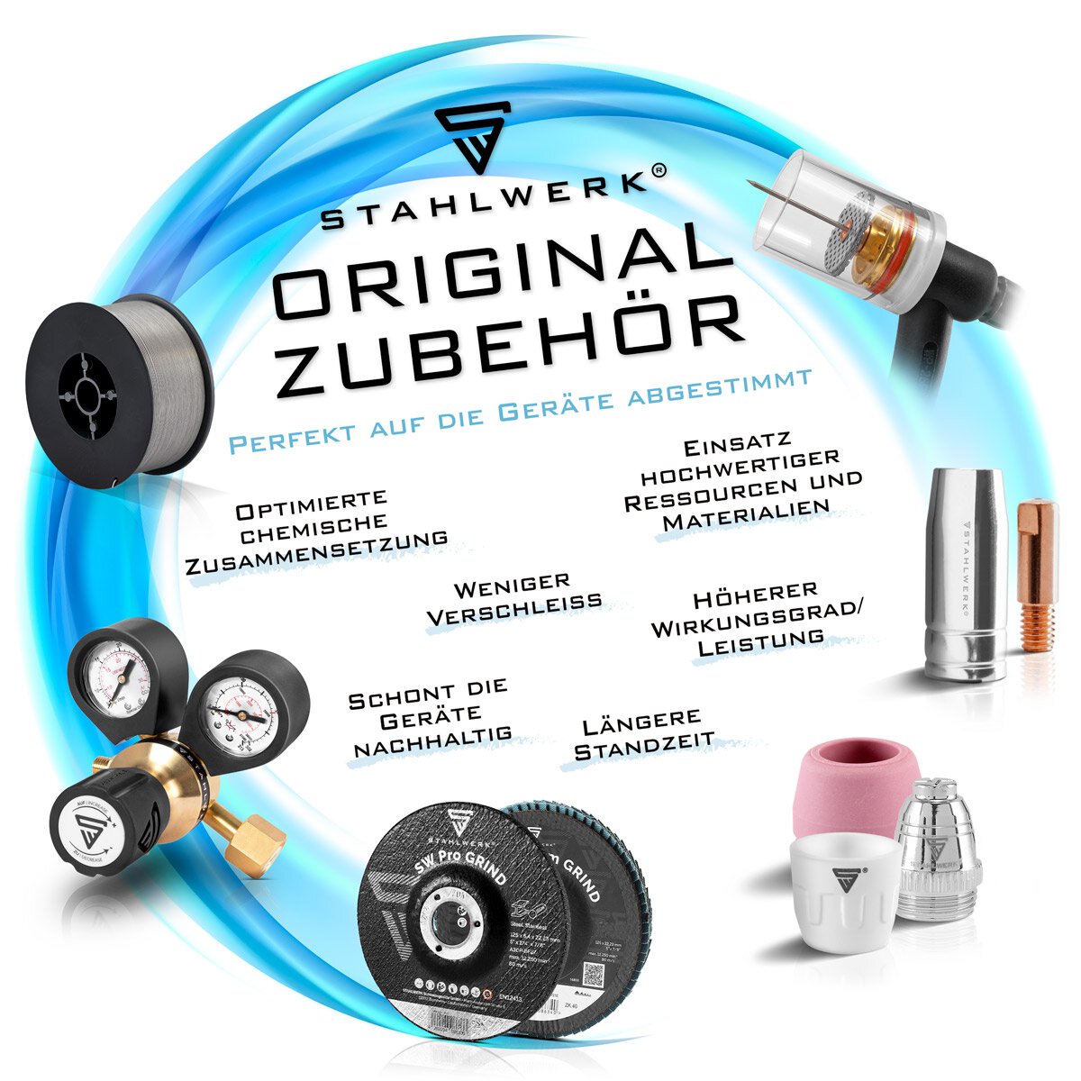 STAHLWERK SW Pro Cut Dischi Da Taglio 125 Mm – Set 25 Pezzi Per Metalli, Acciaio Inox, Alluminio
